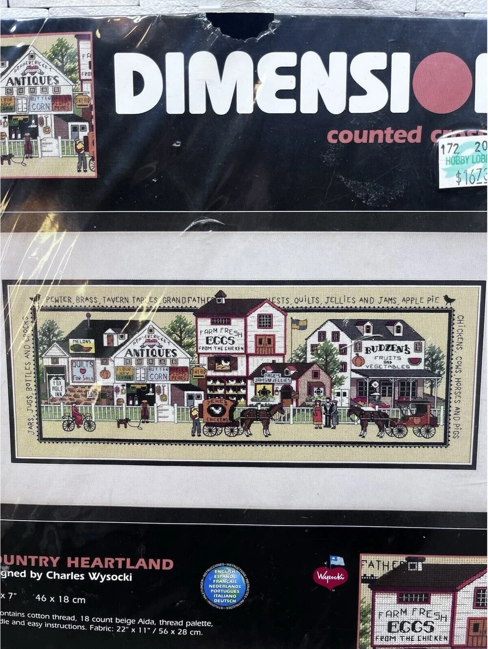Dimensions Counted Cross Stitch Kit Country Heartland #35037 VTG Rare Wysocki